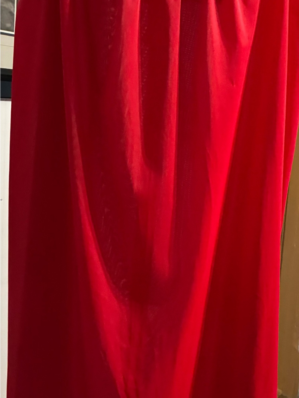Vanity Fair Red Satin Chemise with Sheen